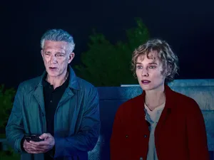 A still from David Cronenberg’s new film ‘The Shrouds’ - and SWITCH is giving you the chance to score a double pass!