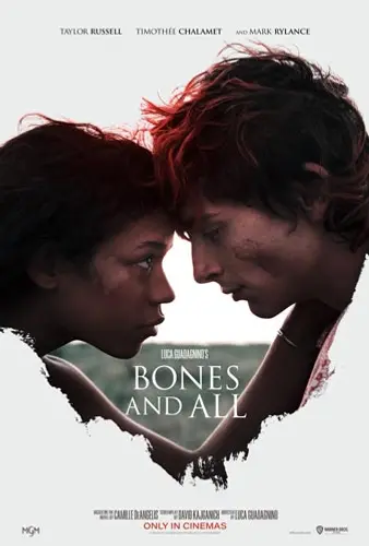 Theatrical poster of the movie 'Bones and All'.