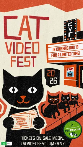 Theatrical poster of the movie 'CatVideoFest 2026'.