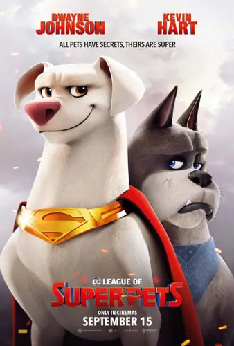 Theatrical poster of the movie 'DC League of Super-Pets'.