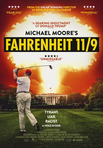 Theatrical poster of the movie 'Fahrenheit 11/9'.