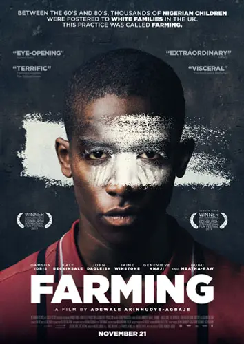Theatrical poster of the movie 'Farming'.