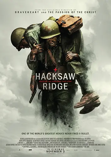 Theatrical poster of the movie 'Hacksaw Ridge'.