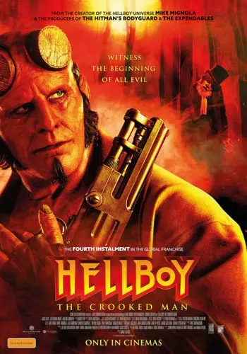Theatrical poster of the movie 'Hellboy: The Crooked Man'.
