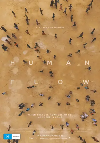 Theatrical poster of the movie 'Human Flow'.