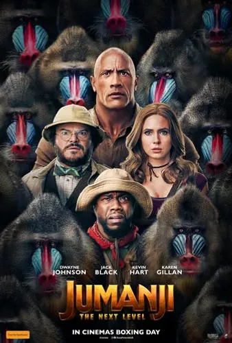 Theatrical poster of the movie 'Jumanji: The Next Level'.
