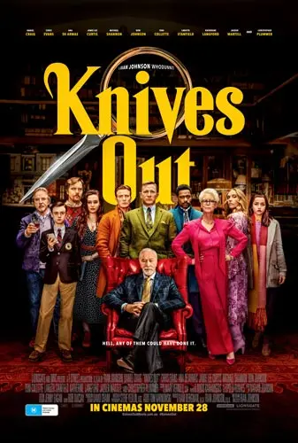 Theatrical poster of the movie 'Knives Out'.