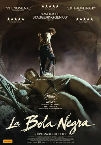 Theatrical poster of the movie 'La Bola Negra'.