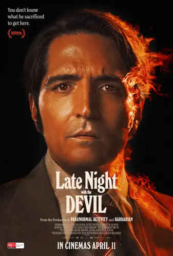 Theatrical poster of the movie 'Late Night with the Devil'.