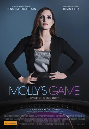 Theatrical poster of the movie 'Molly***s Game'.