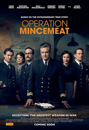 Theatrical poster of the movie 'Operation Mincemeat'.