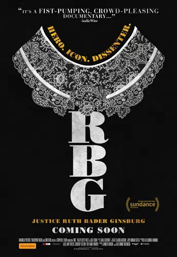 Theatrical poster of the movie 'RBG'.