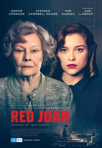Theatrical poster of the movie 'Red Joan'.