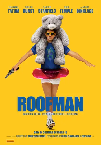 Theatrical poster of the movie 'Roofman'.