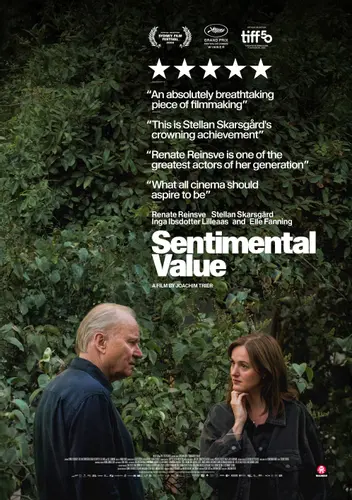 Theatrical poster of the movie 'Sentimental Value'.
