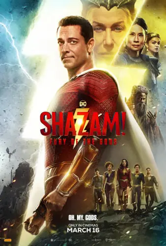 Theatrical poster of the movie 'Shazam! Fury of the Gods'.