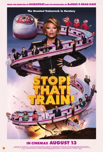 Theatrical poster of the movie 'Stop! That! Train!'.