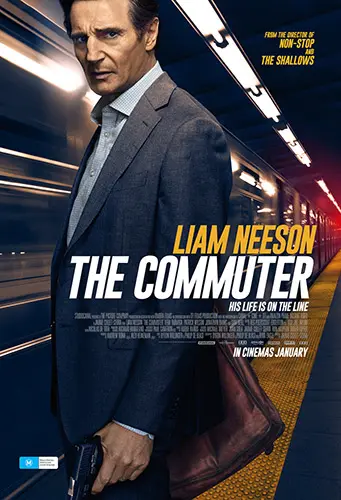 Theatrical poster of the movie 'The Commuter'.