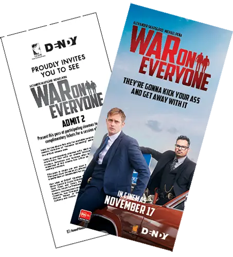 Theatrical poster of the movie 'War On Everyone'.